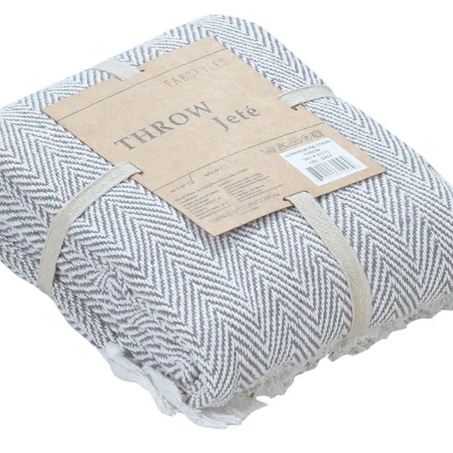 Herringbone stripe Throw - $828.74 MXN