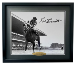 Ron Turcotte Autographed Secretariat 16x20 Belmont Photo Framed JSA COA ... - £352.37 GBP