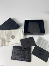 MCM Visetos Logo Card Case Black NWT w/ Original Box &amp; Dust Bag - $130.70
