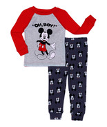 Little Boys Toddler 2-Piece Character Pajama Set Mickey Oh Boy Size 9 Mo... - £19.91 GBP
