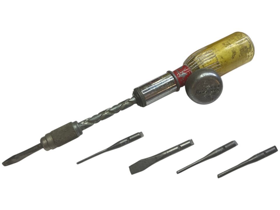 Vintage Stanley Yankee Handyman No. 233H Push Drill Spiral Screwdriver 5... - $12.19