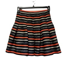 Anthropologie HD In Paris Striped Ribbon pleated Swing Skirt size 0 - £22.43 GBP