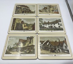 Pimpernel | 6 Old English Inns Cork Placemats Set Vintage | Small Tea Set - £27.18 GBP