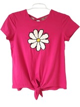 Extremely Me Girls&#39; Dark Pink T-Shirt Tee White Flower Detail - Size 14/16 (XL) - $24.00