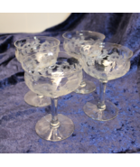 Tiffin Franciscan Special Thistle Set of 4 Champagne Coupe Glasses - $916.35 MXN