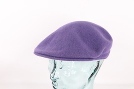 NOS Vintage 90s Streetwear Kangol Blank Wool Cabbie Newsboy Cap Purple Small - £45.83 GBP