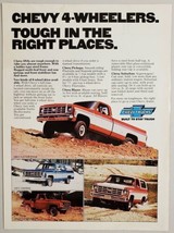 1977 Print Ad Chevy 4-Wheel Drive Trucks Blazer,Fleetside Pickup,Suburban - £13.78 GBP