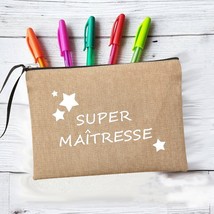 Merci Super Matresse Makeup Bags Teacher&#39;s Storage Pouch Travel Toiletries Organ - £14.21 GBP