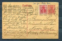 Germany 1920 Uprated Postal Stationary Card Stuttgart to USA New York 4080 - £4.65 GBP