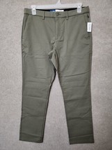 Old Navy Slim Ultimate Tech Built-In Flex Chino Pants Mens 34x30 Green NEW - £27.53 GBP
