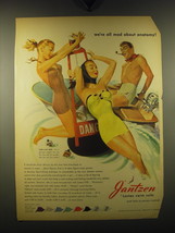 1948 Jantzen Domino, Flirtatious and Striper Swimsuits Ad - We&#39;re all mad about - £14.77 GBP