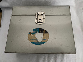 Vintage Hamilton Porta-File Gray Metal File Box **No Key ** 12.5 x 5.5 x 10 - £10.07 GBP