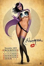 12x18&quot; Art Print ~ Nathan Szerdy SIGNED DC Comics Batman Huntress Calendar Girl - £19.85 GBP