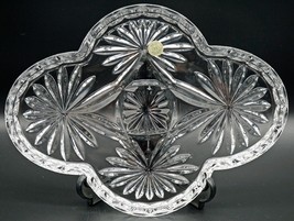 Hand Cut 24% Lead Crystal Trinket or Jewelry Tray Made in Czech Republic - £10.65 GBP