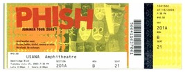 Etui Phish Pour Untorn Concert de Ticket Stub Juillet 15 2003 Sel Lac Ville - £40.19 GBP