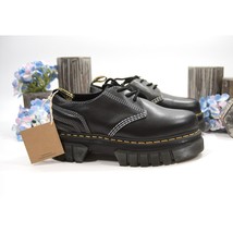 Dr. Martens Audrick Quilted Black Lux Nappa Leather Oxford Shoes Size 9 NIB - £104.35 GBP