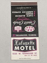 Vintage Matchbook Cover  Lafayette Motel  Tallahassee, FL. gmg  unstruck - £9.92 GBP