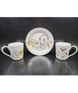 3 Pc Pier 1 Imports Cats Dogs Family (2) Mugs (1) Salad Plate Ironstone ... - £37.04 GBP