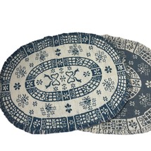Blue Bows Country Oval Placemats Set of 2 - £6.25 GBP
