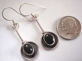 Black Onyx Oval 925 Sterling Silver Dangle Earrings you receive exact pa... - £13.66 GBP