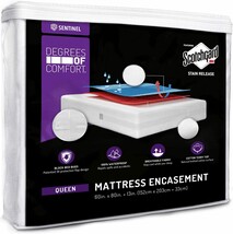 Queen Size Mattress Encasement Bed Bug Proof, Cover 9-12&quot; Deep, 3M Scotc... - £41.50 GBP