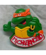 1989 VINTAGE TEENAGE MUTANT NINJA TURTLES MICHAELANGELO TURTLE Plastic T... - £11.67 GBP
