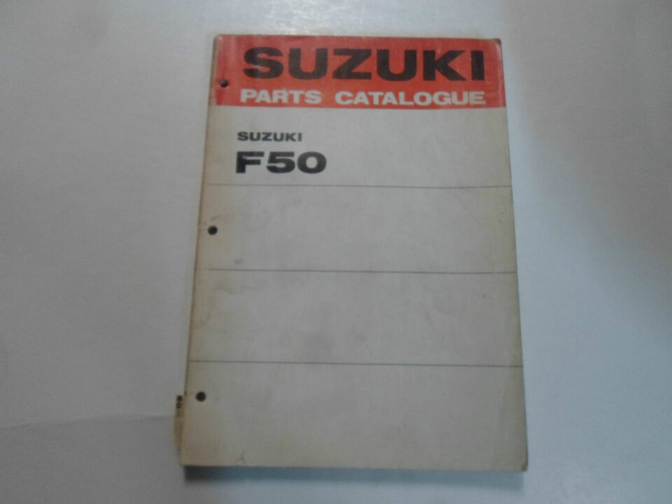 1972 Suzuki F50 Parts Catalog Manual DAMAGED FADED STAINED FACTORY OEM B... - $19.99