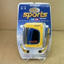 NEW Vintage Sony Sports Walkman AM/FM Radio Cassette Player-Yellow WM-FS191 NOS - £187.44 GBP