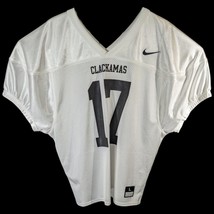 Clackamas Football Jersey Mens Large Nike White 17 - £18.80 GBP