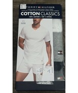 Tommy Hilfiger ~ Men&#39;s 3-Pack T-Shirts V-Neck Undershirts Blue Gray Whit... - $44.47 CAD
