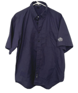 Men&#39;s Navy Collared Dress Shirt, Port Authority, 60% Cotton/40% Poly, Si... - $362.18 MXN