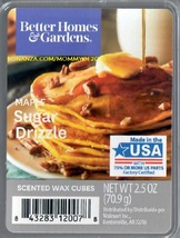 Maple Sugar Drizzle Better Homes and Gardens Scented Wax Cubes Tarts Melts - $3.75