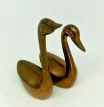 Pair of Miniature Brass Swans Made in India Vintage - £19.17 GBP