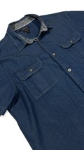 Marc Anthony Men’s Slim Fit Stretch Denim Short-Sleeve Button Down Shirt, Size L - £12.95 GBP