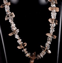 satyaloka satyamani azeztulite+Himalayan miniature crystal 26 inch necklace#6680 - £104.74 GBP