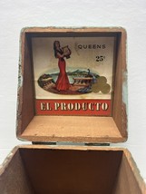 El Producto Queens Wood Cigar Box (painted) 25 cent sticker Penna Class ... - $5.94