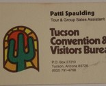 Tucson Convention &amp; Visitors Bureau Vintage Business Card Tucson Arizona... - $3.95