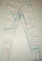 Body Language Activewear Leggings Saks USA White Blue EUC L Yoga Pilates Gym - £65.89 GBP