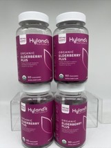 (4) HYLAND&#39;S Naturals Organic Black Elderberry Plus 60 Gummies Adults - £11.76 GBP