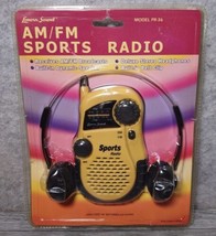 Vintage Lenoxx Sound AM/FM Sports Radio PR-36 Headphones Yellow New Seal... - $15.26