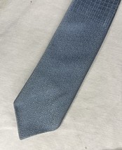 Vintage Sears Tie Blue With Embroidered Squares Acetate/Rayon - $10.00