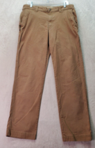 Columbia Pants Men&#39;s Size 34 Khaki Regular Fit Flat Front Straight Leg M... - $18.46