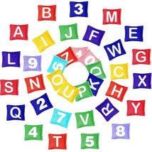 36 Pieces Mini Alphabet Beanbags 0-9 Number Beanbags Alphabet Bean Bags Learn Nu - £29.50 GBP