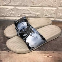 Nike white blue floral slides sandals size 10 - $25.25