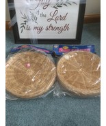PICNIC BAMBOO PLATE HOLDERS 2 SETS OF FOUR 8 HOLDERS - $22.75