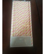 Pier 1 25 Straws Red abd White and Gold - $6.84 CAD