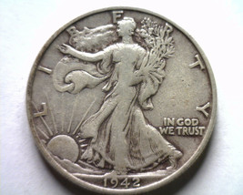 1942-S DOUBLED DIE OBV FS-50-1942S-101 WALKING LIBERTY VERY FINE VF ORIG... - $95.00