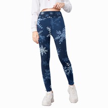 Girls Printed Leggings Dark Blue Snowflakes Sizes S-4X Available! - £21.26 GBP