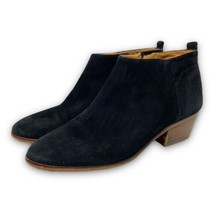 J Crew Womens Sawyer Black Suede Side Zip Booties Ankle Boots Size 10 US C9868 - £28.46 GBP