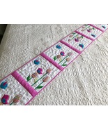 Quilted Easter table runner with birds and eggs, Spring mat, Easter tablecloth  - £96.32 GBP